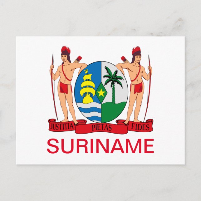 Jackande av Arm av vykort för Surinam (Framsida)