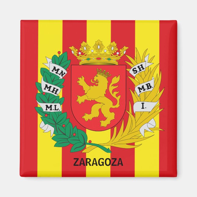 Jackande av Arm av Zaragoza, SPANIEN Magnet (Framsidan)