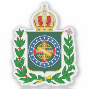 Jackande av arm från Brasiliens imperium (1853-188 Klistermärken