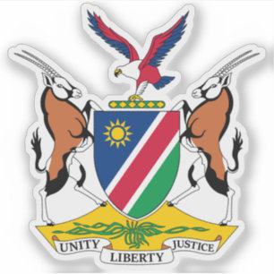 Jackande av arm från Republiken Namibia Klistermärken