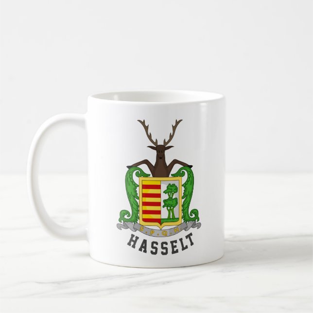 Jackande av Arm Hasselt, Belgien Kaffemugg (Vänster)
