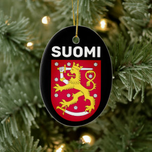 Jackande av Arm i Finland Julgransprydnad Keramik