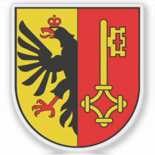 Jackande av arm i kantonen Genève, Schweiz Klistermärken