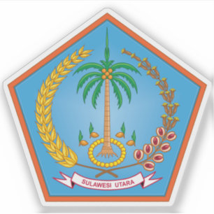 Jackande av arm i norra Sulawesi-provinsen, Indone Klistermärken