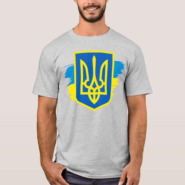 Jackande av arm i Ukraina med flagga T-Shirt (Framsida)