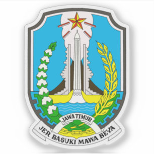 Jackande av arm Java-provinsen Öster, Indonesien Klistermärken