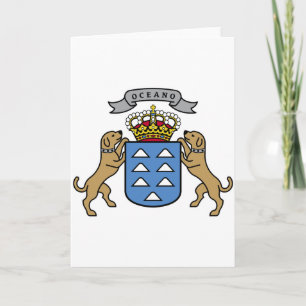 Jackande av Arm Kanarieöarnas Officiell Symbol Spa Kort