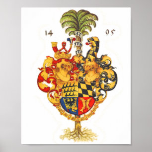 Jackande av Arm med Handflatan träd Poster