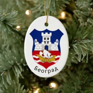 Jackande av Armen Belgrad, Serbien Julgransprydnad Keramik