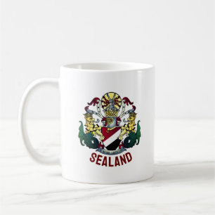 Jackande av Armen för Furstendömet Sealand Kaffemugg