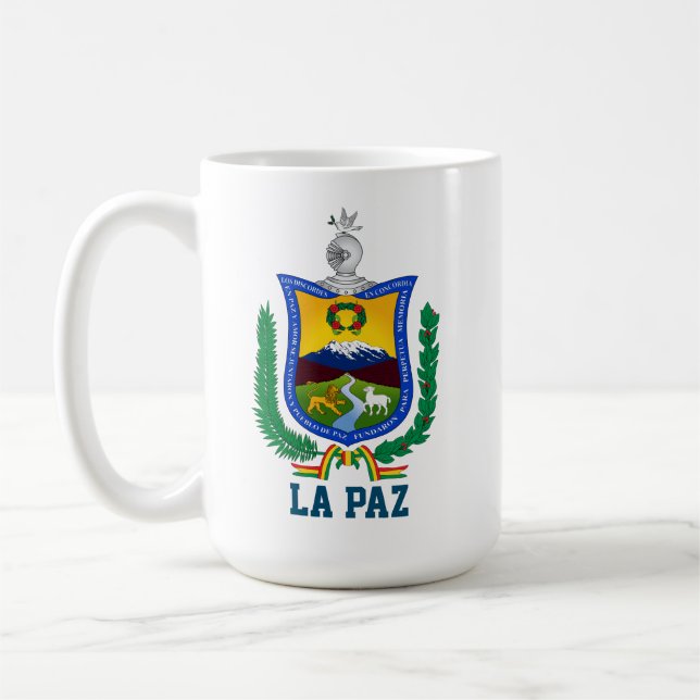 Jackande av Armen La Paz, Bolivia Kaffemugg (Vänster)