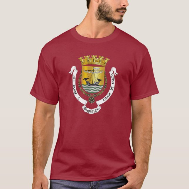 Jackande av Armen Lissabon, Portugal T Shirt (Framsida)