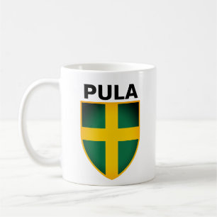 Jackande av Armen Pula (Istrien), Kroatien Kaffemugg