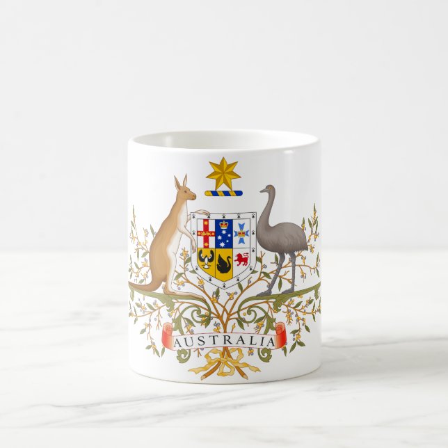 Jackande av Australiens Arm Kaffemugg (Center)
