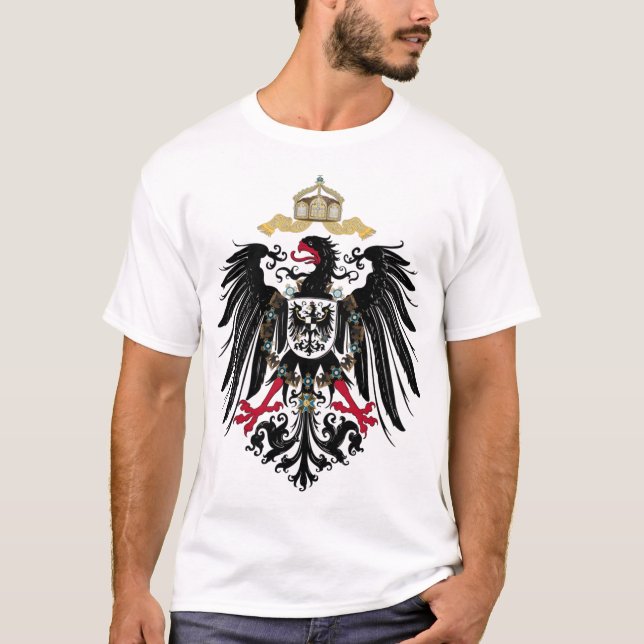 Jackande av det tyska imperiets Arm (1889-1918) T Shirt (Framsida)
