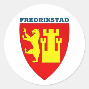 Jackande av Fredrikstad, Norge Runt Klistermärke