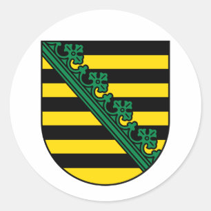 Jackande av Sachsen (Sachsen), TYSKA Sticker Runt Klistermärke