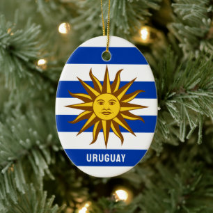 Jackande av Uruguay-Armen Julgransprydnad Keramik