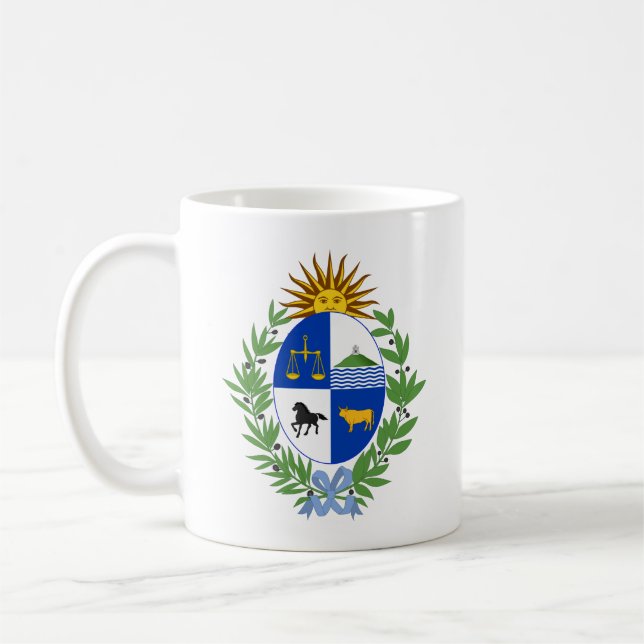 Jackande av Uruguay-Armen Kaffemugg (Vänster)