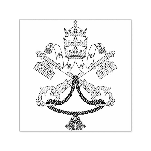 Jackande av Vatikanstadens arm Självfärgande Stämpel (Design)