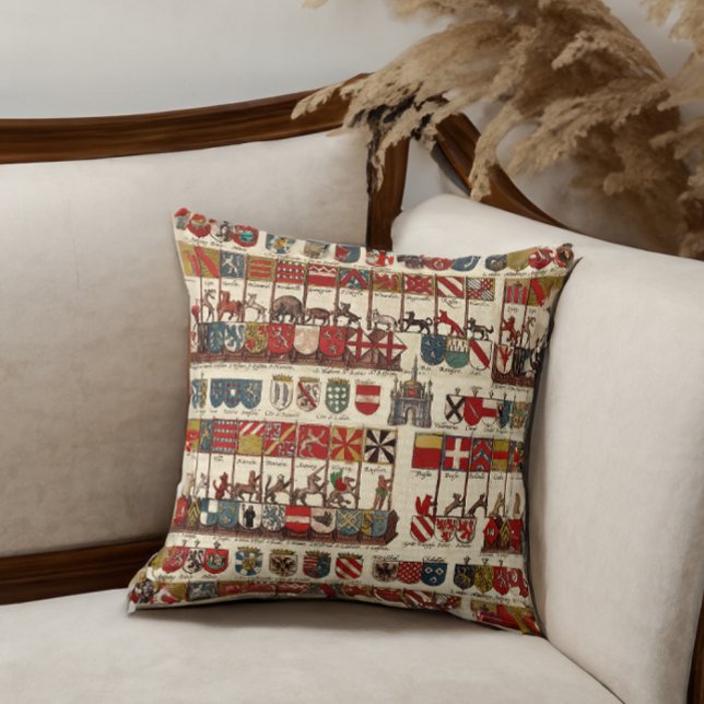 Jackar Arm med Valloniens djurstäder Kudde (Skapare uppladdad)