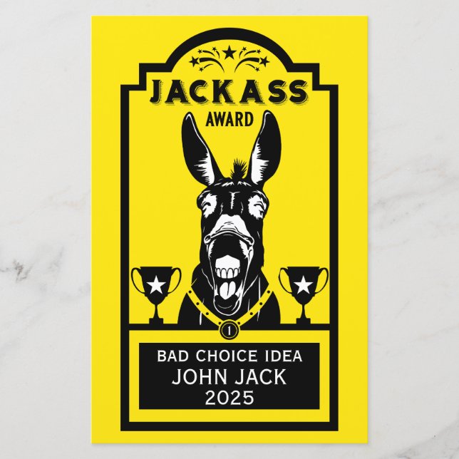 Jackass Award (Framsida)