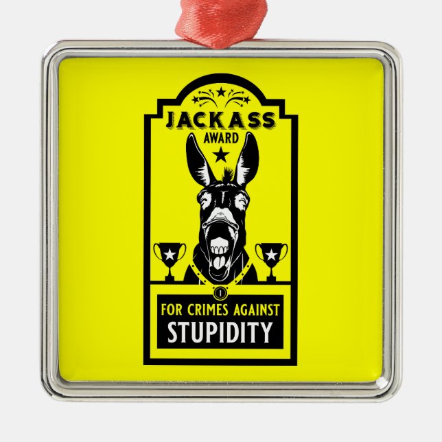 Jackass Award Julgransprydnad Metall (Framsidan)