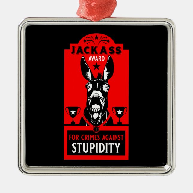 Jackass Award Julgransprydnad Metall (Framsidan)