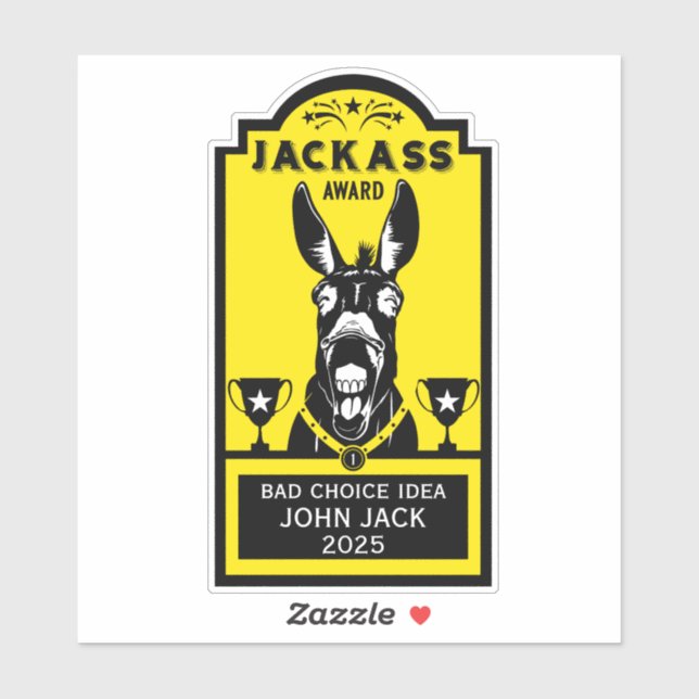 Jackass Award Klistermärken (Ark)