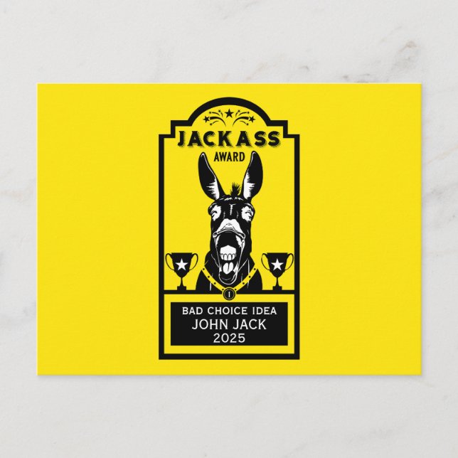 Jackass Award Vykort (Framsida)