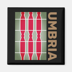 Jackat Arm/ flagga av Umbrien, Italien Magnet