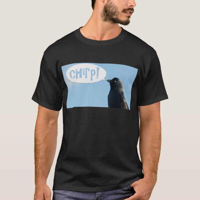 Jackdaw (Corvus monedula) säger "chirp". T Shirt (Framsida)