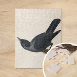 Jackdaw | William Lewin Pussel<br><div class="desc">Jackdaw (före 1790) | William Lewin’s Jackdaw är en förfinad och detaljerad målning som visar en svart jackda på gren mot en minimalistisk bakgrund av neutralten. I teckningen framhävs fåglarnas eleganta fjädrar och det intelligenta uttrycket med noggrann uppmärksamhet på detaljer. Inställningens enkelhet gör att man fokuserar på den naturliga elegansen...</div>