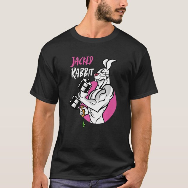 Jacked Rabbit Gym Rabbit Jumpy Rabbits Premium T Shirt (Framsida)
