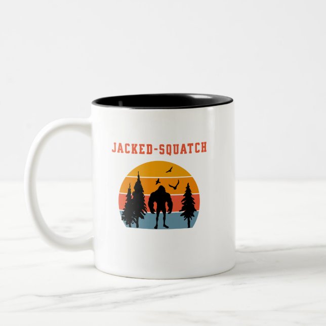 Jacked-Squatch Två-Tonad Mugg (Vänster)
