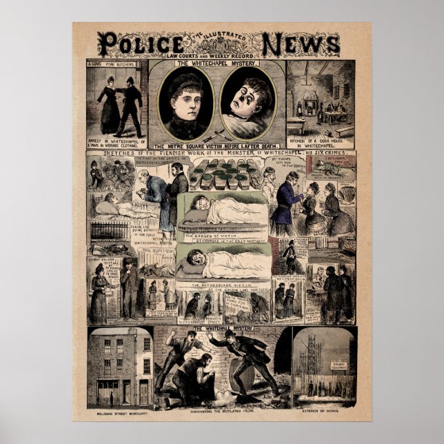 Jacken Illustrated Police News på Ripper Poster (Framsidan)