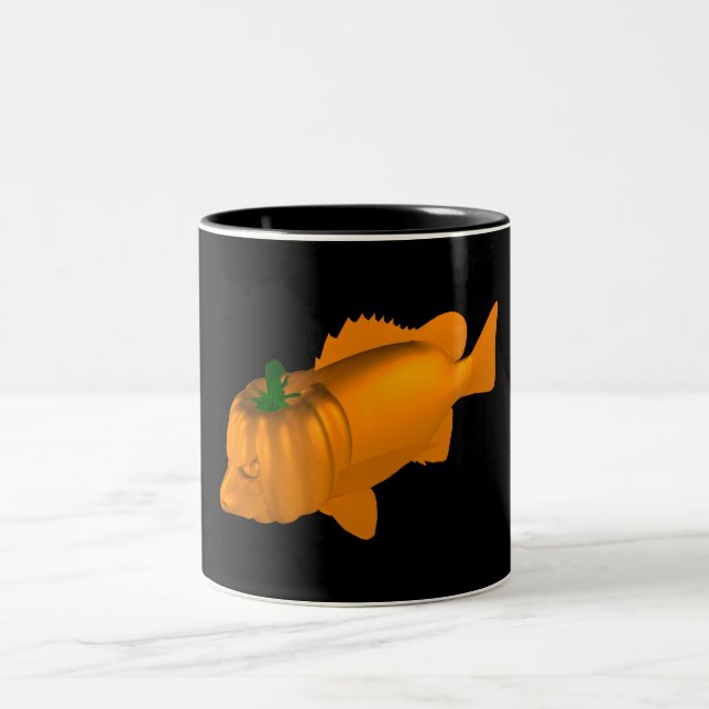 Jacken orange, rörelsehantering Två-Tonad mugg (Center)