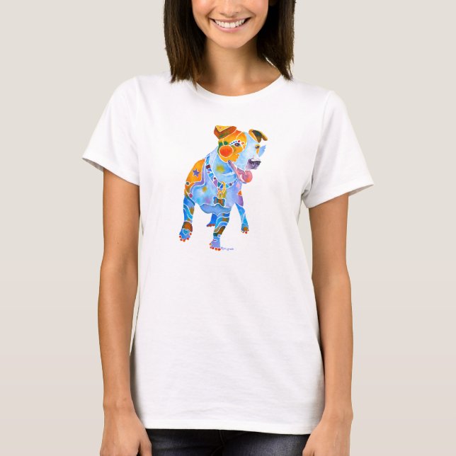 Jacken Russell av många färgar Tee (Framsida)