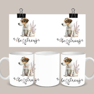 Jacken Russell för färgen Cute Watercolor Var star Kaffemugg
