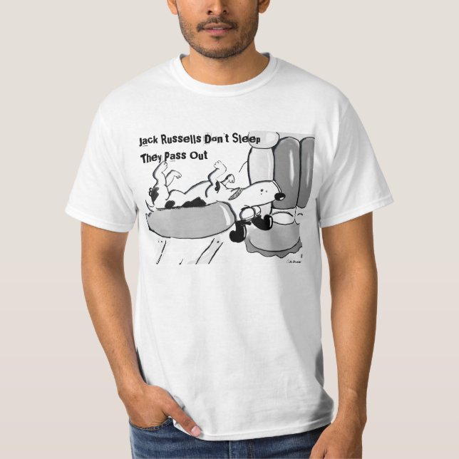 Jacken Russells sovar inte T-shirt (Framsida)