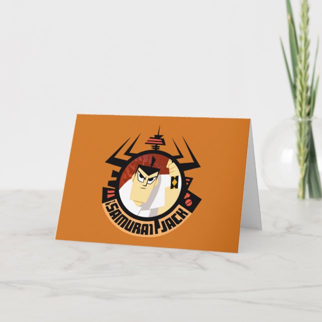 Jacken Samurai i Aku Futuristiska Ram Kort (Framsida)