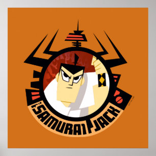 Jacken Samurai i Aku Futuristiska Ram Poster