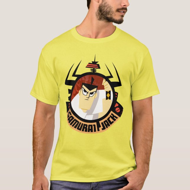Jacken Samurai i Aku Futuristiska Ram T Shirt (Framsida)