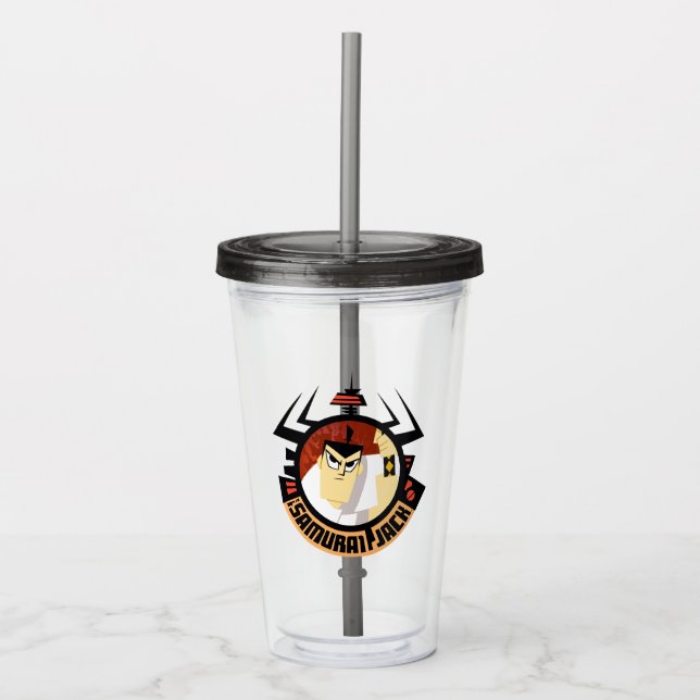 Jacken Samurai i Aku Futuristiska Ram Take Away Mugg (Framsida)