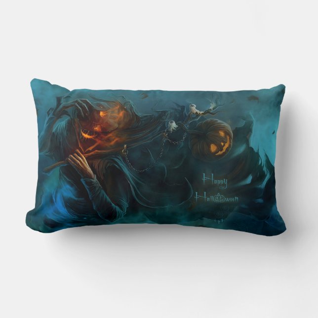 Jacken utan säte i happy halloween lumbarkudde (Framsida)