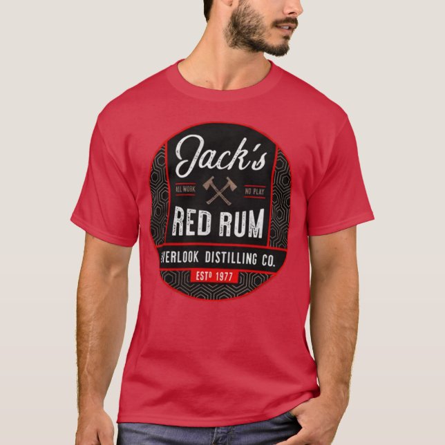 Jackens Red Rum Funny T Shirt (Framsida)