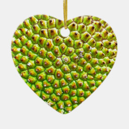 Jackfruiten Dble-sid hjärta Ornanent Julgransprydnad Keramik