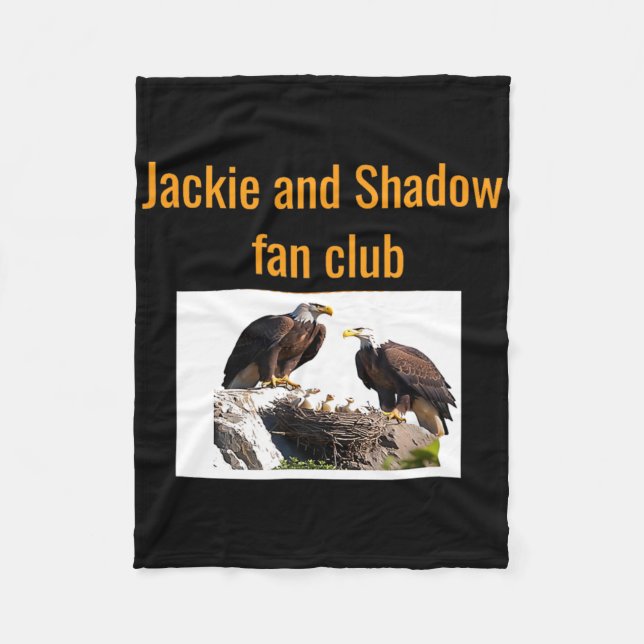 Jackie And Shadow Fan Club Örnar  Fleecefilt (Framsidan)