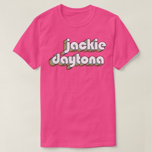 Jackie Daytona Retro Typography Faded Stil T Shirt (Design framsida)