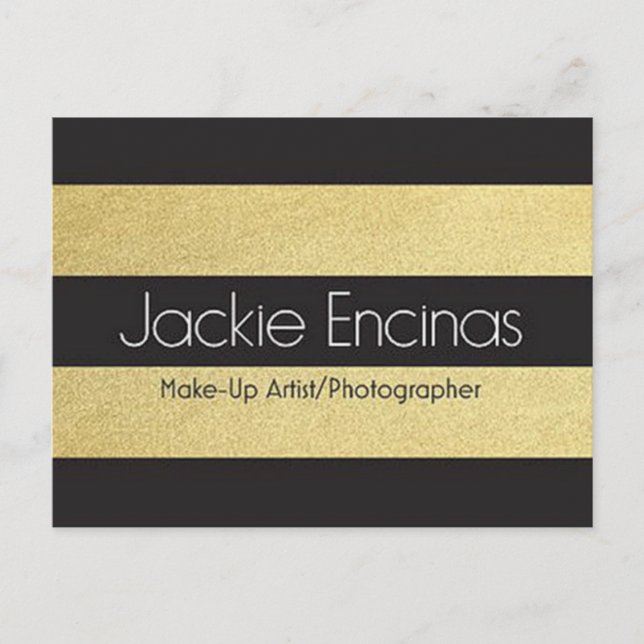 Jackie Encinas Makeup Artist & Photographer Vykort (Framsida)